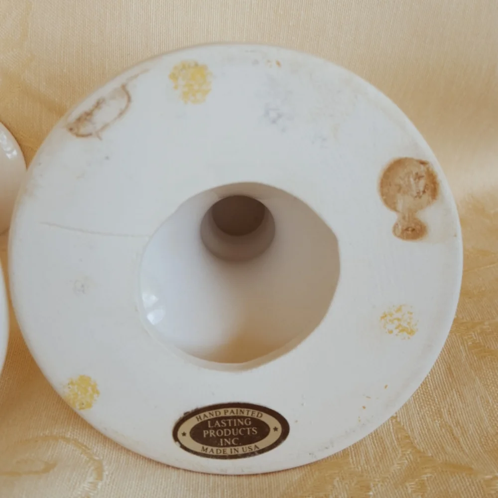 Candle Holder Set of 2 Hand Painted New